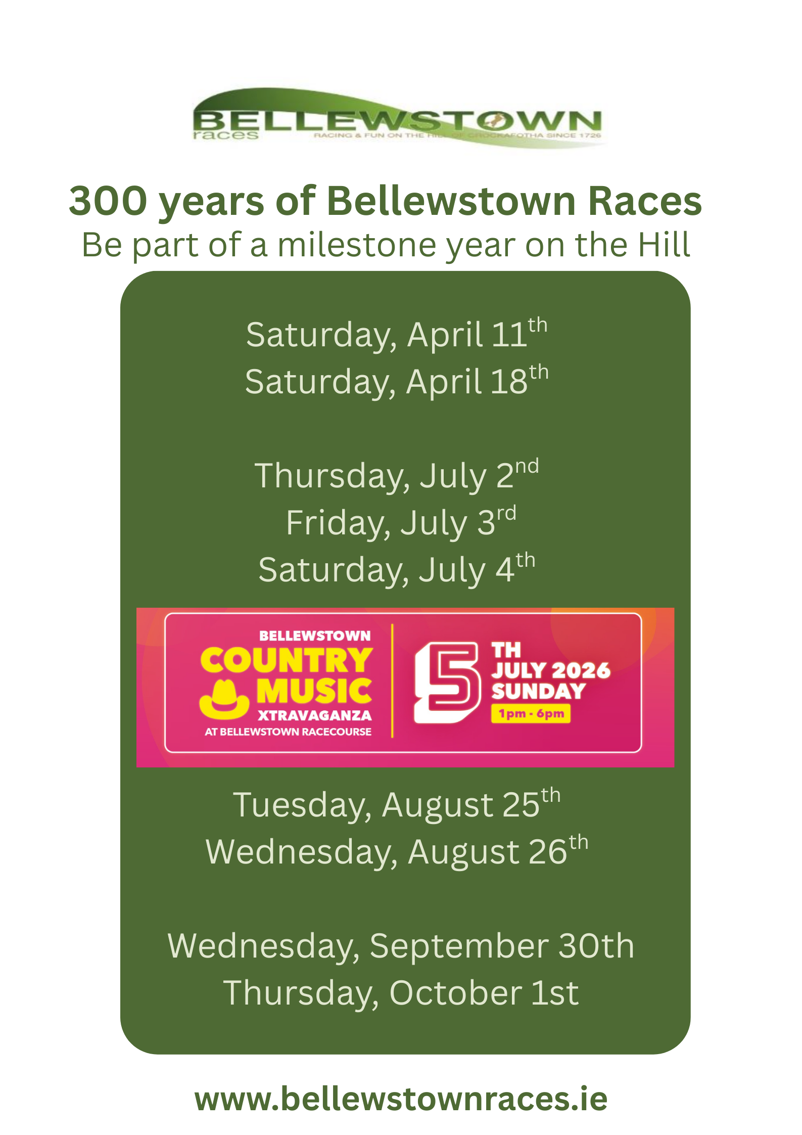 Bellewstown Racecourse Events