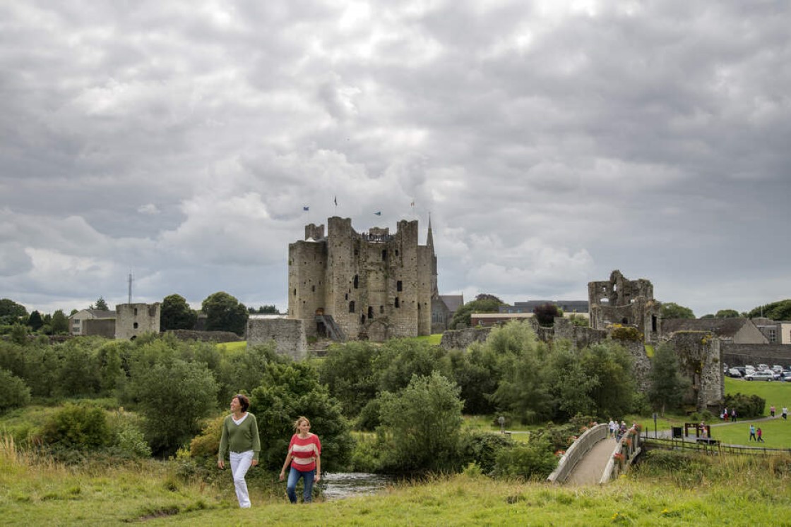 People walking at Trim Castle and Porchfields
