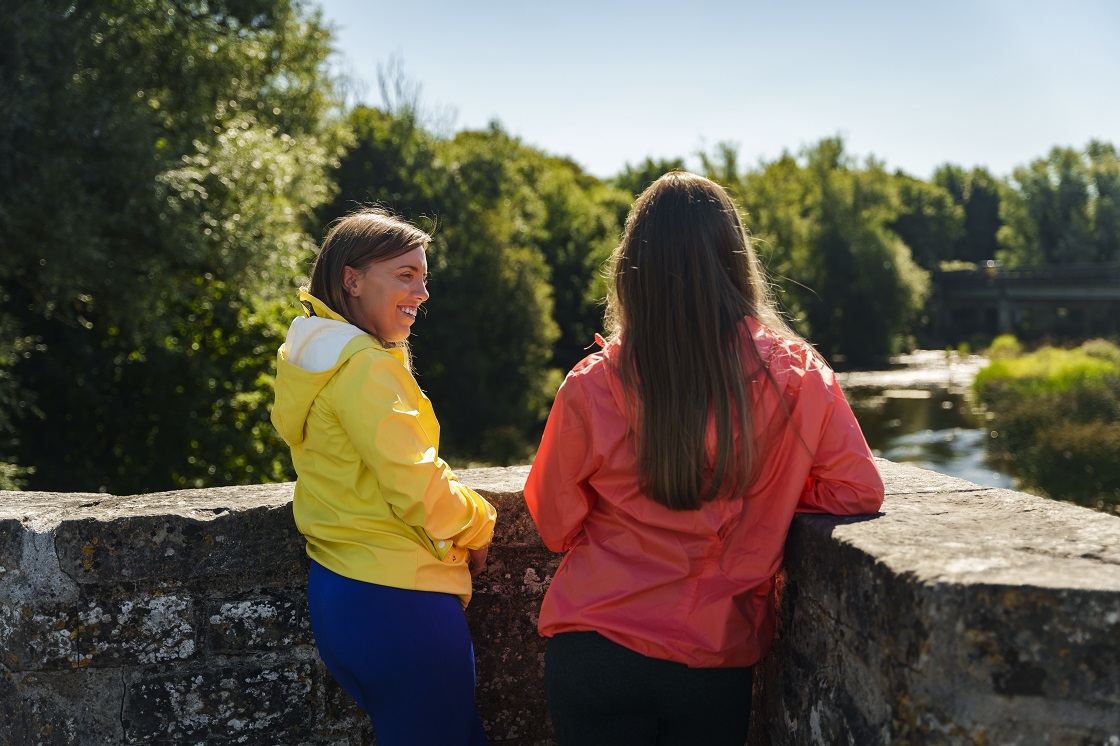 Two women at bridge in Navan