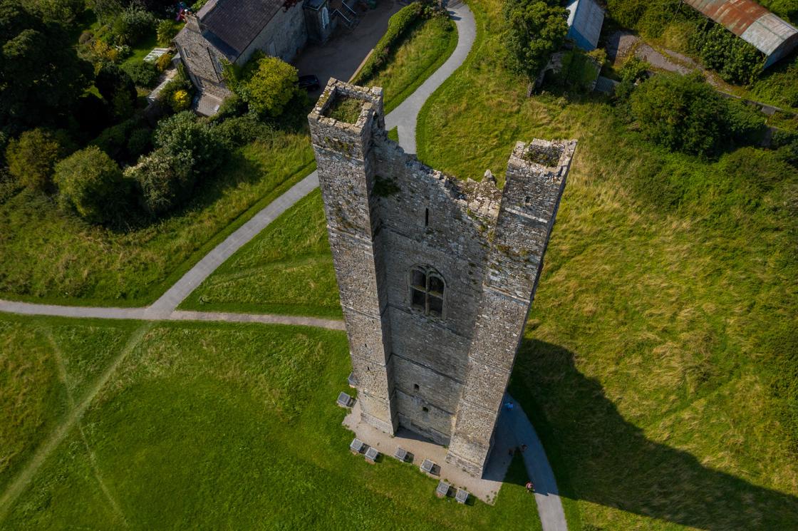 Yellow Steeple drone image Trim