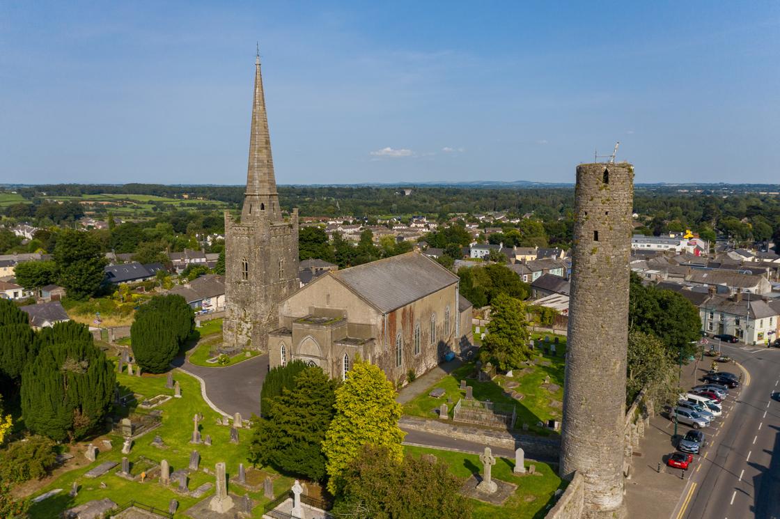 Aerial view of Kells monastic site