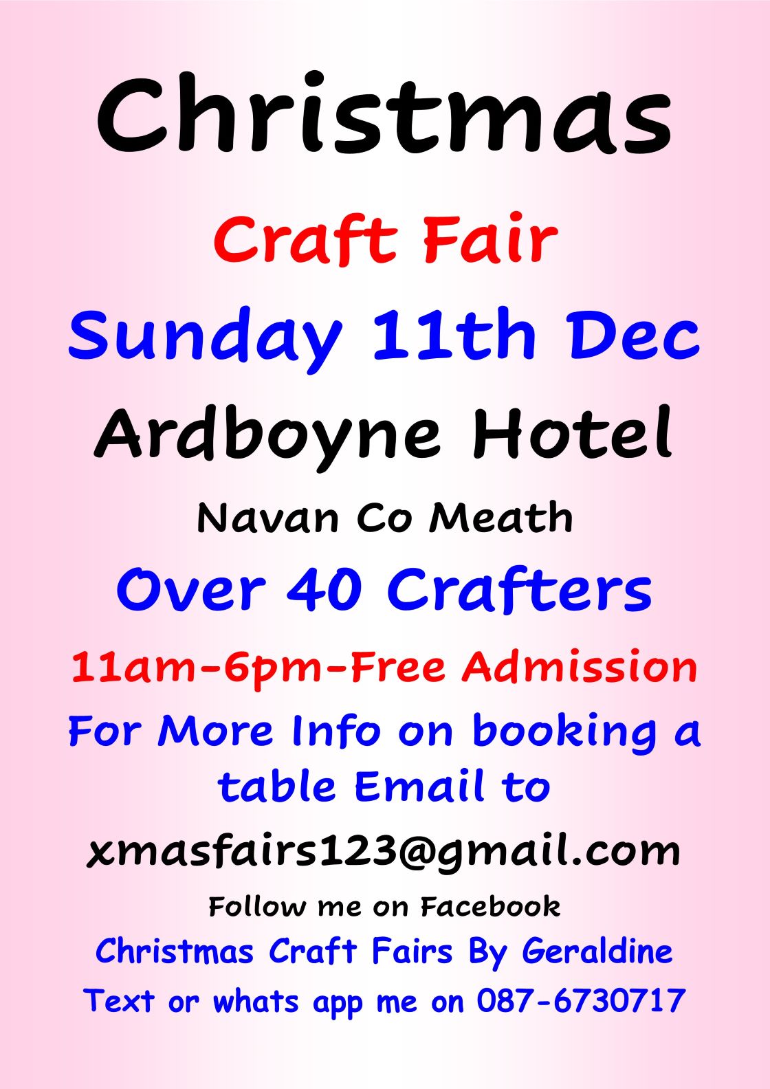 Ardboyne Hotel Christmas Craft Fair