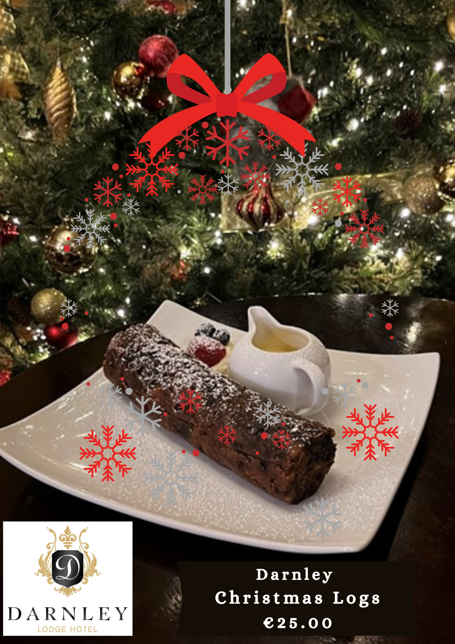 Christmas pudding log