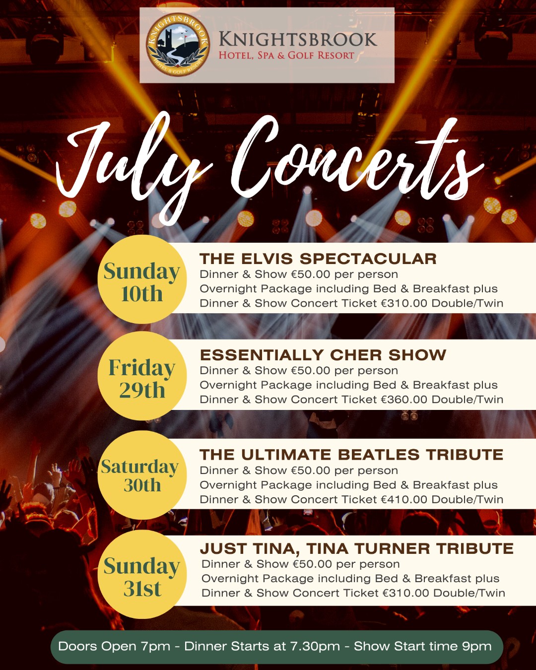 July Concerts at Knightsbrook Hotel