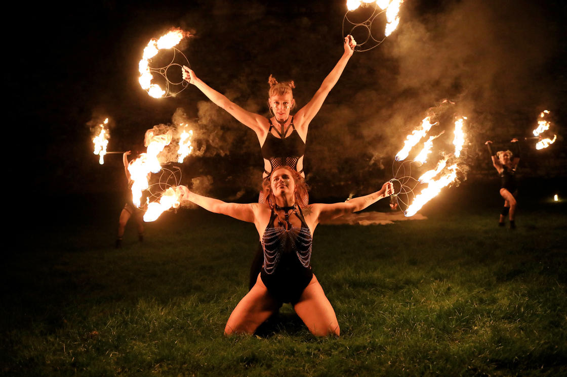 Fire performer at Púca Festival