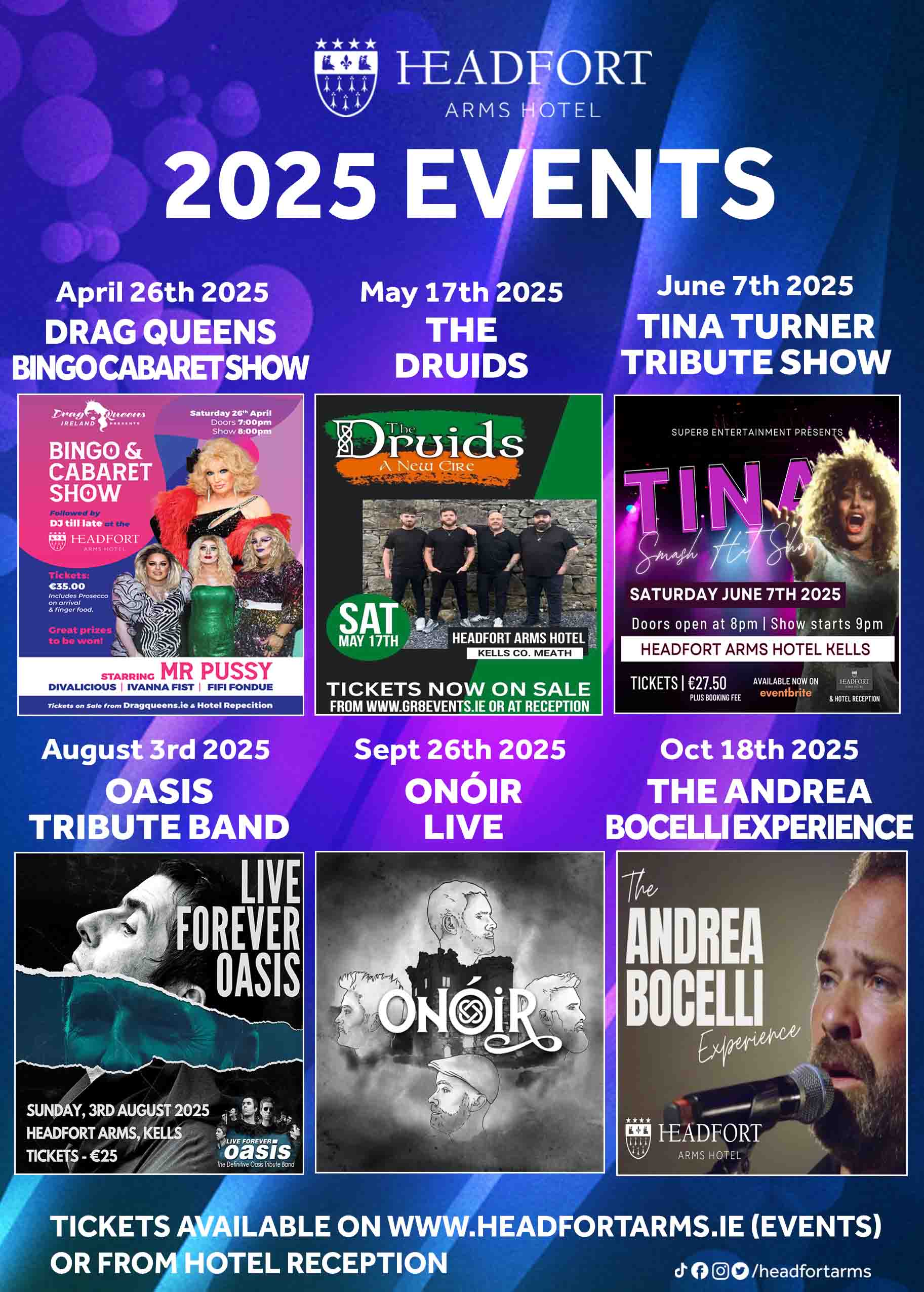 Headfort Arms upcoming events