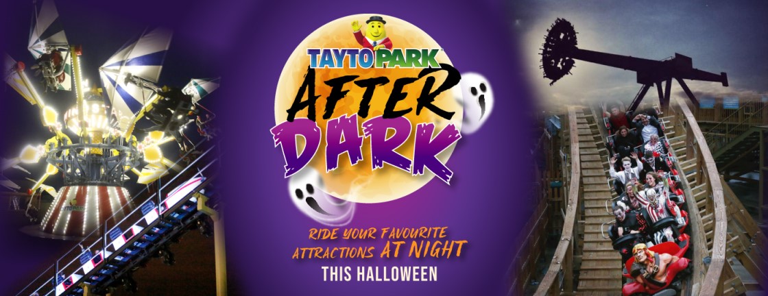 Tayto Park after dark