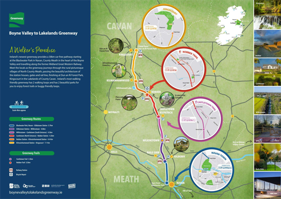 Boyne Valley to Lakelands Greenway English Map