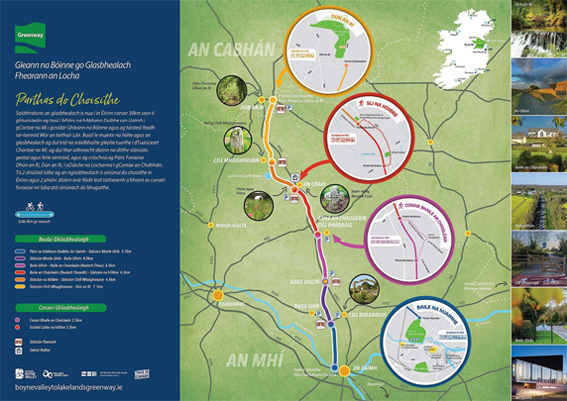 Boyne Valley to Lakelands Greenway Irish Map