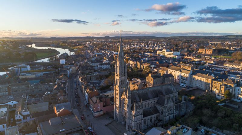 st-peters-church-by-copter-view-ireland